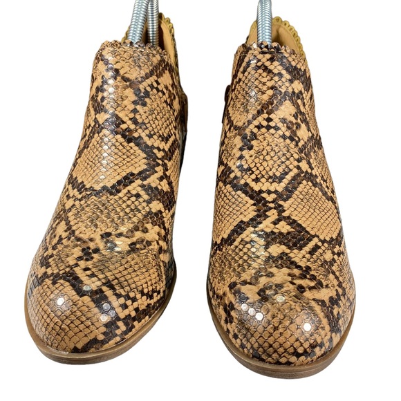 Mata Reptile Print Leather Slip On Ankle Booties Womens Shoes Size 8 - Picture 4 of 10